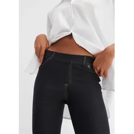 bonprix Jeggings schmale Skinny-Fit-Passform, Jeans-Leggings schwarz 44/46 (L),