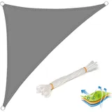 Woltu Sonnensegel Dreieck HDPE 360 x 360 x 360 cm Grau