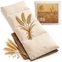korn & kern manufaktur Körnerkissen Gross 20x50 cm – Mikrowellen Wärmekissen mit natürlichen Körnern – Wärme- & Kältetherapie – abnehmbarer waschbarer Bezug – Wärmekissen gegen Koliken, Nacken- & Schulterverspannungen