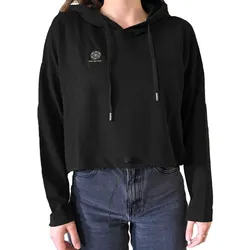 YOU DO YOU Damen Cropped-Hoodie mit Kapuze Alltags-Pullover Yoga-Mode 905081 Schwarz - 