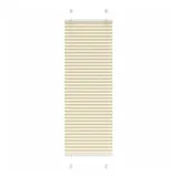 vidaXL Plissee Creme 45x100 cm Stoffbreite 44,4 cm Polyester