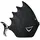 Casablanca by Gilde Casablanca Deko Figur -Fisch schwarz - Polyresin - Höhe 33 cm - Länge 36 cm