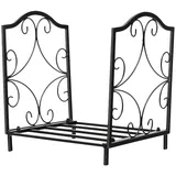 Costway Kaminholzregal Metall Brennholzregal bis 60kg belastbar,