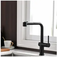 Luxuskollektion TIMACO Küchenarmatur Ausziehbare Brause Schwarz