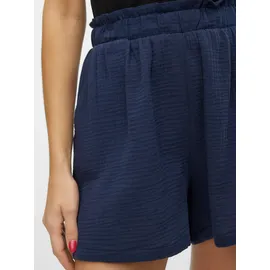 Vero Moda Shorts "VMNATALI HW SHORTS NOOS", Damen, Gr. S (36), N-Gr, blau (navy blazer), Web, Obermaterial: 100% Baumwolle, unifarben, relaxed fit kurz, Hosen Shorts