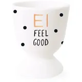 Grafik-Werkstatt Grafik Werkstatt Eierbecher mit Echtgold | Porzellan Becher | Ei feel good