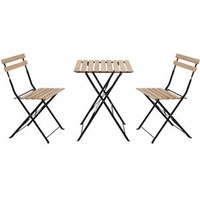 Svita Bistrotisch 92957, braun, quadratisch, Tisch mit 2 Stühlen, 3-teilig