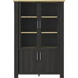 Gami Vitrine Sequoia 121 x 40 x 183 cm Schwarz