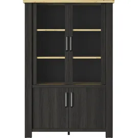 Gami Vitrine Sequoia 121 x 40 x 183 cm Schwarz