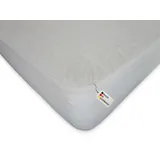 Dukal | Molton-Spannauflage | 180 x 200 cm | aufzuziehen wie EIN Spannbettlaken (für den perfekten Halt) | aus hochwertigem Kalmuck-Molton | 100% Baumwolle | Gewicht ca. 440g/m2 | Made In Germany