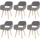MCW Esszimmerstuhl A50 II Kunstleder grau 6er Set