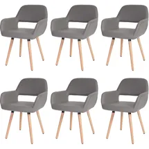 MCW Esszimmerstuhl A50 II Kunstleder grau 6er Set