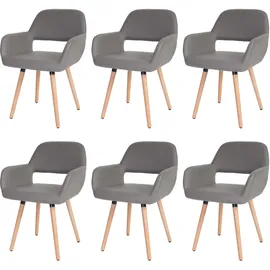MCW Esszimmerstuhl A50 II Kunstleder grau 6er Set