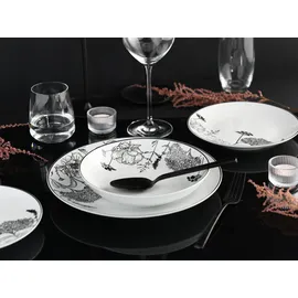 CreaTable Luna Black Flower Kombiservice 18-tlg. weiß