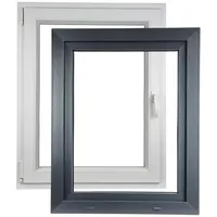 ALUCON Fenster 700x800 mm – Kunststofffenster 70x80 cm – Flügelfenster Innen Weiß/Außen Anthrazit – DIN Links