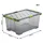 Rotho Evo Total Aufbewahrungsbox 44l mit Deckel grau/grün