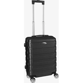 H4L Koffer Trolley Reisekoffer Hartschalenkoffer ABS Schwarz 38x23x55cm 4 Rollen