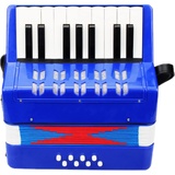 Btuty Kinder Akkordeon 17 Tasten 8 Bass Keyboard Instruments Mini Accordion Educational Musical Instrument für Anfänger Geburtstagsgeschenk