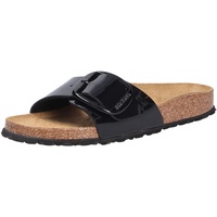 Birkenstock Madrid Big Buckle Damen Sandalen / Pantolette, Farbe:Black Patent, Größe:37, Weite:Schmal