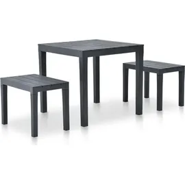 vidaXL Gartenmöbel Set 3-tlg. anthrazit