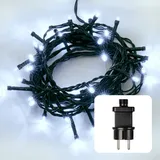 Hellum LED Lichterkette 4 m Kaltweiß Grün