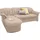 DOMO collection Ecksofa »Elva, zeitlose Formensprache, elegante Rückensteppung, L-Form«, wahlweise mit Bettfunktion und Federkern beige