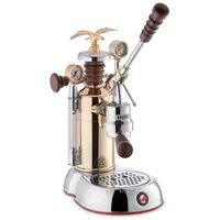 La Pavoni Esperto Competente gold Handhebelmaschine mit Holzgriffen
