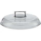 Rösle SILENCE transparent, Borosilikatglas, Edelstahl 18/10, 24 cm, Temperaturbeständigkeit bis 260 °C, Spülmaschinengeeignet