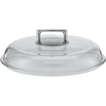 Rösle SILENCE transparent, Borosilikatglas, Edelstahl 18/10, 24 cm, Temperaturbeständigkeit bis 260 °C, Spülmaschinengeeignet