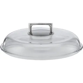 Rösle SILENCE transparent, Borosilikatglas, Edelstahl 18/10, 24 cm, Temperaturbeständigkeit bis 260 °C, Spülmaschinengeeignet