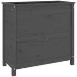 vidaXL Pflanzkübel Grau 82,5x40x78 cm Massivholz Kiefer - Grau
