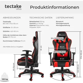 Tectake Twink schwarz/rot