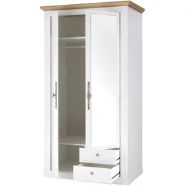OTTO home Schlafzimmer-Set OTTO HOME "Westminster", weiß, B/H: 90cm x 200cm, Schlafzimmermöbel-Sets, beinhaltet 1 Bett, Kleiderschrank 2-türig und 1 Nachtkommode