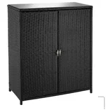 Tectake Gartenschrank 84,5 x 40,5 x 103,5 cm Schwarz