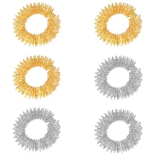 lmyzcbzl Massageringe für Finger, 6 Stück Massage Ring, Akupressur Ringe, Anti Stress Acupressur Ringe, für Jugendliche Erwachsene