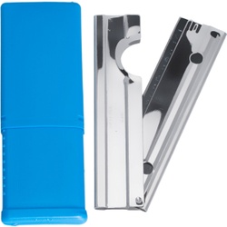 LEWI Klingenhalter, 10 cm, Mit 10 Ersatzklingen im Etui, 1 Etui = 1 Klingenhalter und 10 Klingen