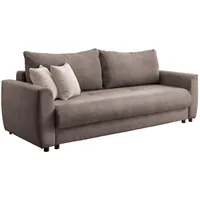 Benformato Schlafsofa ELIA, Graubraun Cord - Kunststofffüße - mit