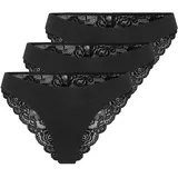 Only Damen-Slip 3 St. Schwarz XS