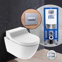 Geberit AquaClean Tuma Classic Komplett-SET Dusch-WC mit neeos Vorwandelement,, 146090111+16604CM#SET,