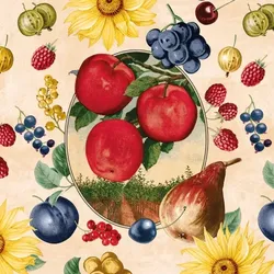 Airlaid Serviette Adele, 40 x 40 cm, 50 Stück - Mank - Früchte Obst