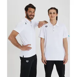 Team Poloshirt Unisex Einfarbig - White - S