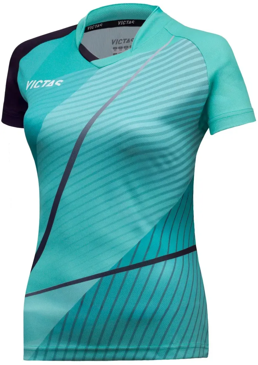 Victas Ladyshirt 237 mintgrün/schwarz L - L