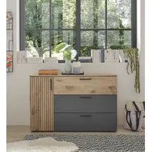 SchlafKONTOR Kombikommode 125 x 82,6 x 40 cm Beige / Grau