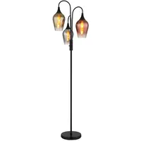 GLOBO Stehleuchte Glas 3 flammig kupfer, Metall, H/D: ca.