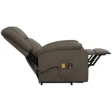 vidaXL Massagesessel mit Aufstehhilfe Grau Kunstleder