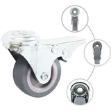 vidaXL Lenkrollen mit Bolzenloch und Doppelbremsen 4 Stk. 50 mm