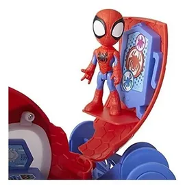 SPIDEY AND HIS AMAZING FRIENDS Hasbro Spidey and His Amazing Friends Web-Quartier Spielset mit Lichtern, Geräuschen, Spidey und Fahrzeug, ab 3 Jahren, F1461, Mehrfarbig