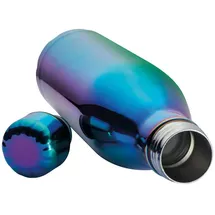MacMa Edelstahl Trinkflasche / im Licht mit Regenbogenfarbeneffekt / 800ml