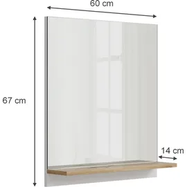 Vicco Marelle 60 x 67 cm mit Regal, Model 40828 - Weiß/Braun