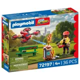 Playmobil® Feuerwehr-Löschdrohne (72197), City Action Konstruktions-Spielset, Made in Europe bunt